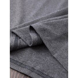 [Humorous Workout T-Shirt] 1pc Women's Casual Short Sleeve T-Shirt | Soft, Lightweight, Humorous Cat & Dumbbell Graphic Print, 